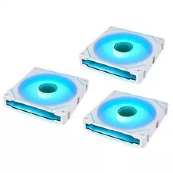 Lian Li UNI FAN SL-INF 140 ARGB Reverse Blade PWM Gehäuselüfter - Weiß, 3er-Pack