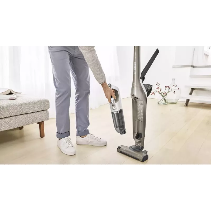 Bosch BBH3ALL23 Stabstaubsauger/Handstaubsauger 2-in-1 Stabstaubsauger Batterie Trocken Beutellos 0,4 l Champagner, Metallic
