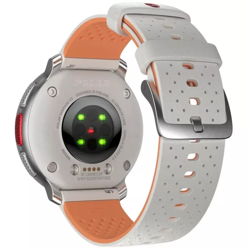 Polar Vantage V3 - Aluminium - Sportuhr mit Armband - Silikon - Display 3,5 cm (1,39 inch) - 32 GB - Bluetooth - 57 g - Sunrise Apricot (900108893)