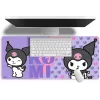 Mauspad Kids Euroswan 80x30 cm Hello Kitty Kuromi, große rechteckige Gaming-/Schreibtischmatte