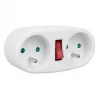 Maclean Stromauslass, Steckdosenverteiler mit 2 Steckdosen und Sicherungsautomat, Typ E, 2x16A, MCE337 E