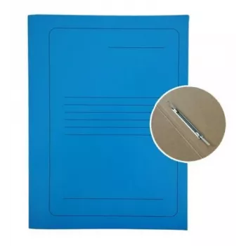 Projektmappe A4 aus Karton Smiltainis mit Metallclip, mit Aufdruck Blau