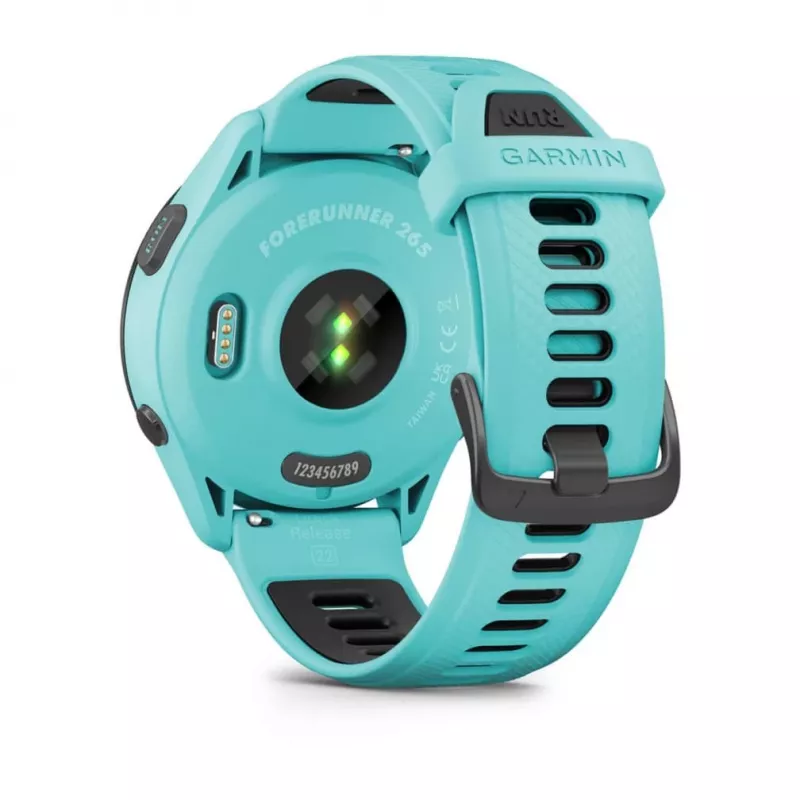 Garmin Forerunner 265 3,3 cm (1,3 inch) AMOLED 46 mm Digital 416 x 416 Pixel Touchscreen Schwarz, Blau Wi-Fi GPS (Satellit)