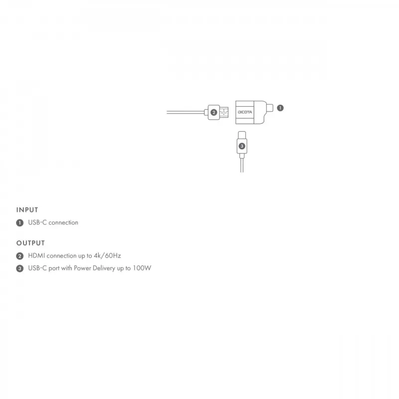 USB-C auf HDMI Adapter 4K 100W PD