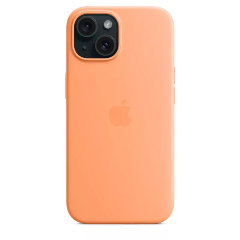 Apple iPhone 15 Silicone Case mit MagSafe – Orange Sorbet