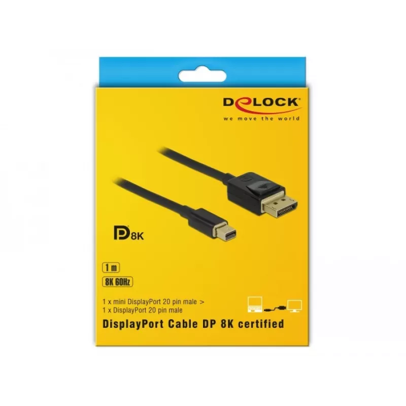 DisplayPort-Kabel DeLOCK 84927 Mini DisplayPort 1 m Schwarz