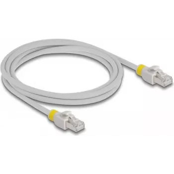 Netzwerkkabel DeLOCK RJ45 Cat.6A S/FTP 2m grau