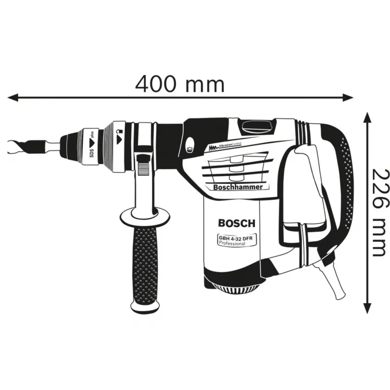Bosch GBH 4-32 DFR-Set 900 W 760 U/min