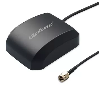 GPS/GLONASS-Antenne QOLTEC Modell 57055 mit Magnetfuß, 28 dB Verstärkung