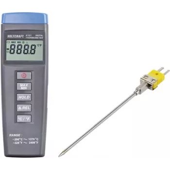 VOLTCRAFT K101 + TP 203 Temperaturmessgerät -200 bis +1370 °C Fühler Typ K