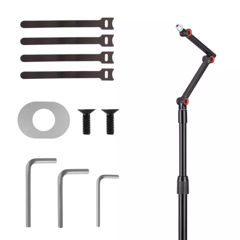 Mikrofonständer MACLEAN MC-337 höhenverstellbar 626–1694 mm, Tragfähigkeit 1 kg