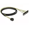 SCSI-Kabel DeLOCK 85685 Schwarz Gelb 1 m 1 x Mini SAS HD SFF-8643 4 x SATA 7 Pin