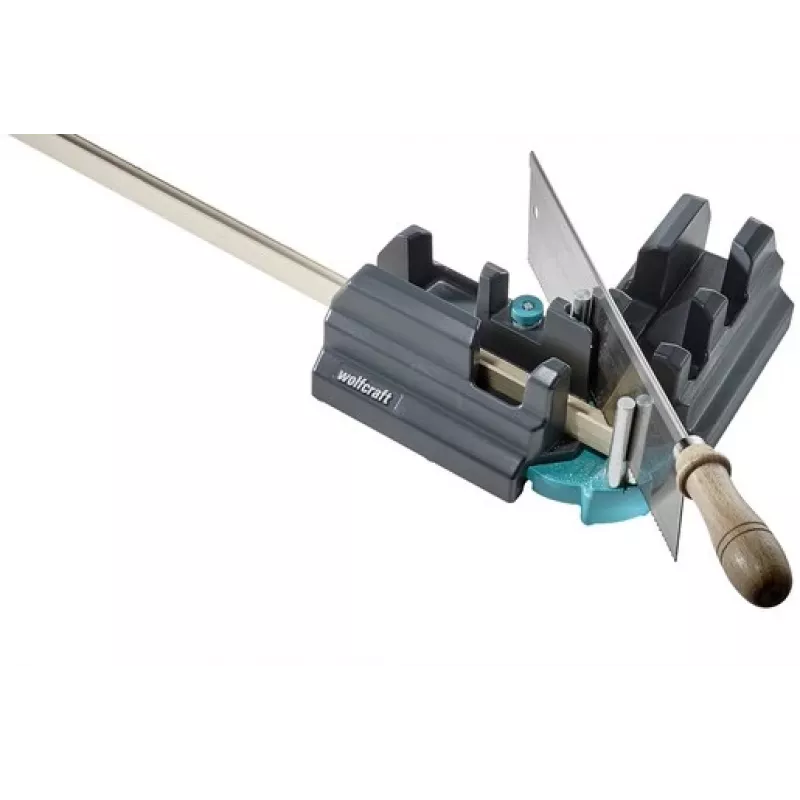 Gehrungs- und Anschlagkasten Wolfcraft 6948200 — Gehrungsführung, Messbereich 85–180°, für Bretter bis 3 cm, schwarz