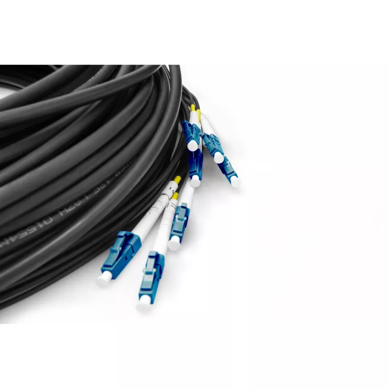 DIGITUS Vorkonfektionierte Fibre Optic Universal Breakout Kabel, Singlemode OS2, 8 Fasern, LC/UPC - LC/UPC
