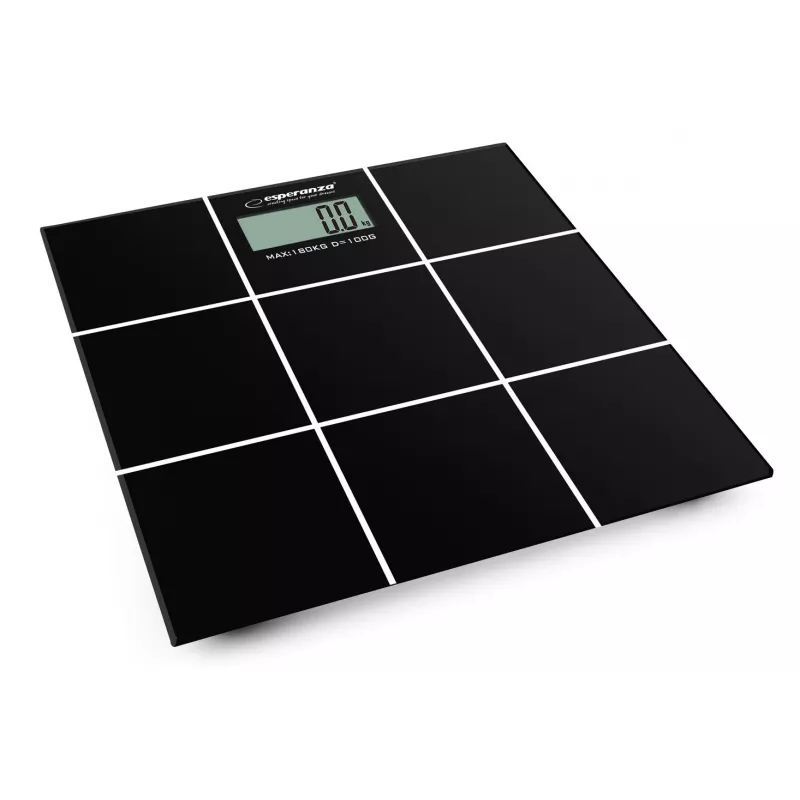 Personenwaage Esperanza EBS004 - elektronisch, 180 kg, schwarzes Glas