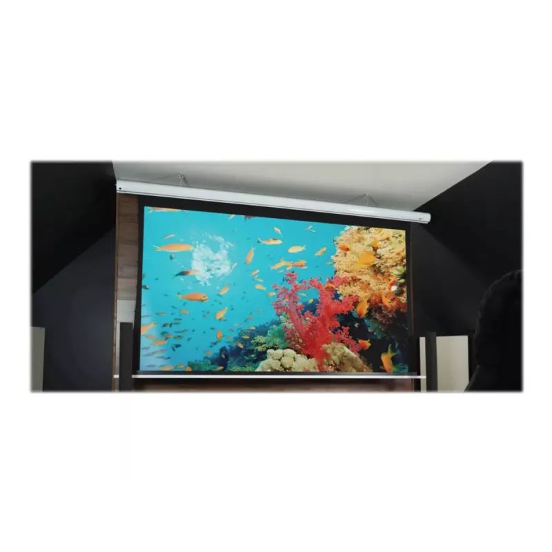 Motorisierte Projektionsleinwand Elite Screens Saker Tab Tension SKT150XHW2-E24 3,81 m (150 Zoll) 16:9, sichtbar B 3,32 m H 1,869 m