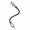 Audio-Adapter Vention Lightning auf 3,5 mm BMBHA, Lightning auf 3,5 mm kabelgebundener Adapter mit 0,1 m Kabel, grau