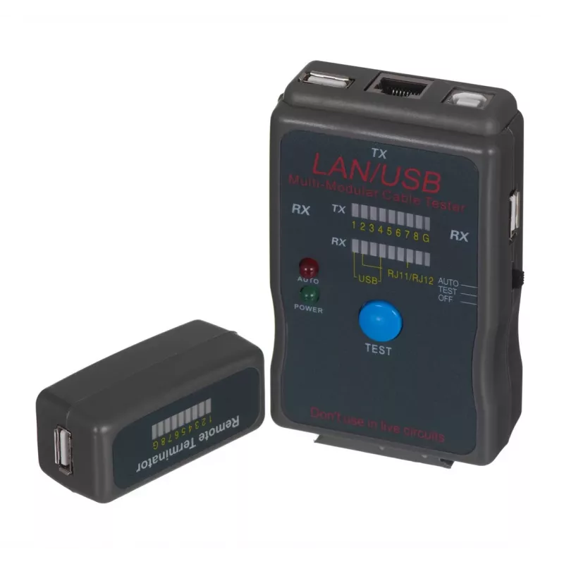Cablexpert NCT-2 Netzwerkkabeltester Schwarz