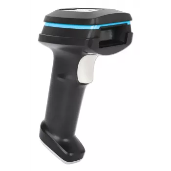 Manhattan 2D Long Range LED Barcode Scanner, USB, 450mm Scan-Tiefe, Max. Umgebungslicht 100.000 Lux (Sonnenlicht), Unterstützt Symbologien - 1D (x21 Versionen) und 2D (x10 Versionen), Scanner RJ45 zu USB 1,8m Kabel (gängigster Typ, USB-A), Schwarz, 3 Jahre Garantie