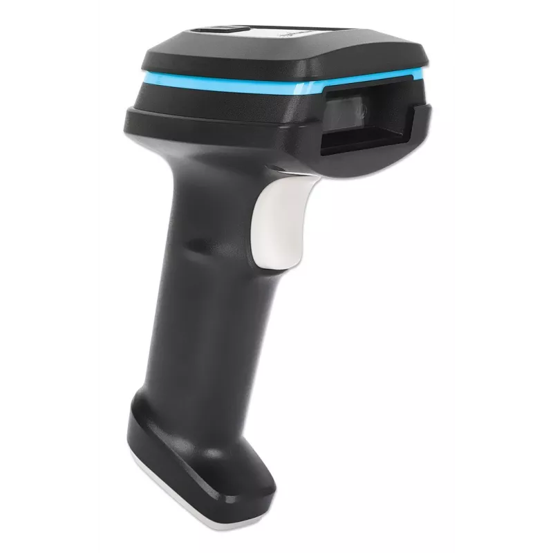 Manhattan 2D Long Range LED Barcode Scanner, USB, 450mm Scan-Tiefe, Max. Umgebungslicht 100.000 Lux (Sonnenlicht), Unterstützt Symbologien - 1D (x21 Versionen) und 2D (x10 Versionen), Scanner RJ45 zu USB 1,8m Kabel (gängigster Typ, USB-A), Schwarz, 3 Jahre Garantie