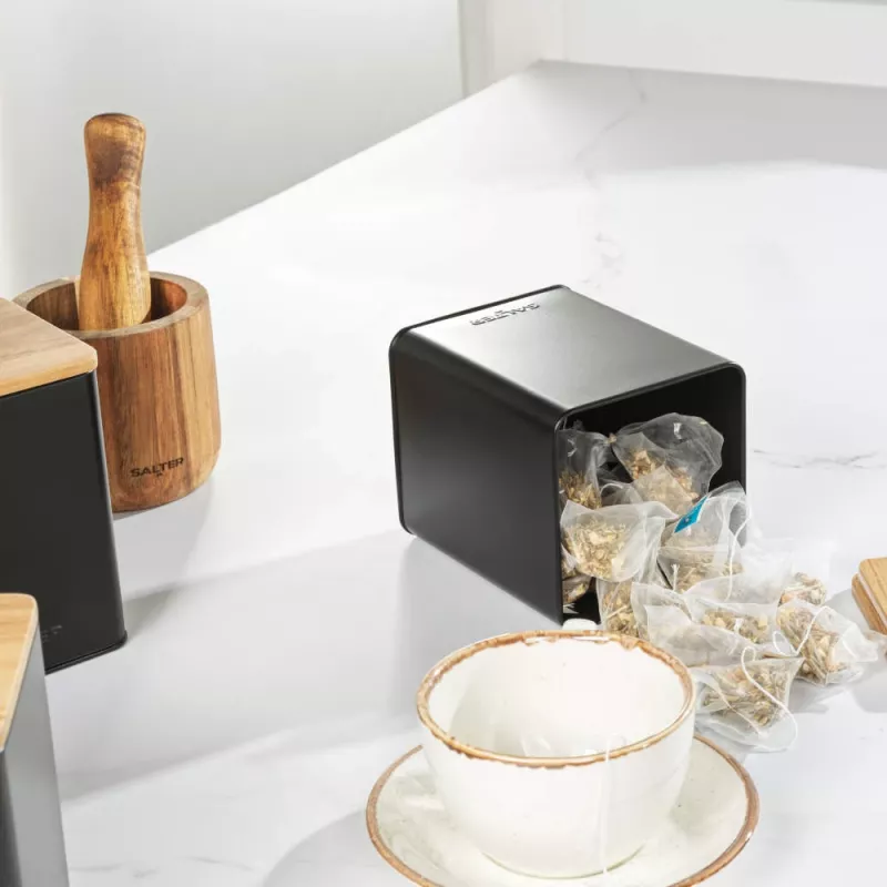 Dosen-Set Salter BW12898EU7, 3-teilig, schwarz, luftdichte Aufbewahrungsbehälter für die Küche