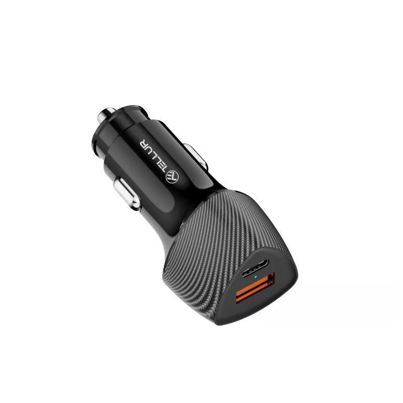 Kfz-Ladegerät Tellur FCC10 38W 6A PD20W QC3.0 – USB-C und USB-A Fahrzeug-Netzteil