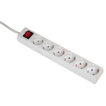 Hama 00108833 Überspannungsschutz Weiß 6 AC-Ausgänge 230 V 5 m