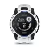 Smartwatch GARMIN Instinct 2 45 mm, MIP 0,9 Zoll (176×176), GPS, Solar, Silikonarmband Blau/Weiß
