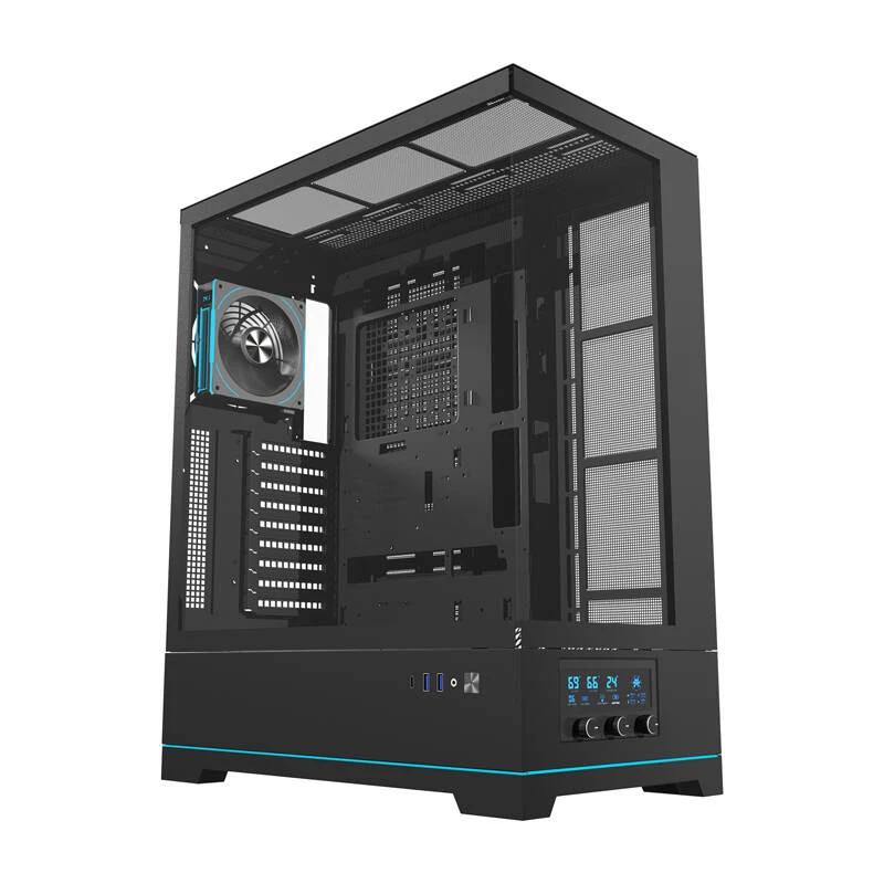 Computergehäuse darkFlash DY451L PRO Schwarz ATX Schwarz