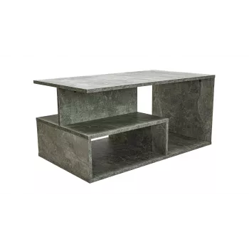 Couchtisch Top e Shop PRIMA BETON, frei geformte Platte, taupe, 900×510×430 mm, 1 Bein