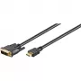 Wentronic Goobay HDMI™ / DVI-D-Kabel, Schwarz, 3 m - 19pol. HDMI™-Stecker>DVI-D (18+1) Stecker (51581)