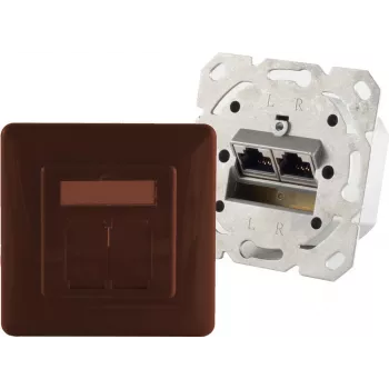 ShiverPeaks S-Conn BS74280-BR Steckdosenleiste 2 x RJ-45 braun