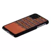 Smartphone-Hülle man and wood für iPhone 11 Pro Max — braunes Karomuster, schwarzer Rand