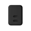 Crong Wandladegerät Ultra Compact GaN 35W PD 3.0 2x USB-C (schwarz)