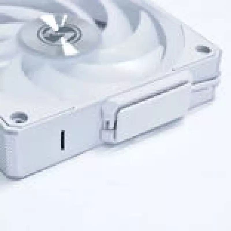 120mm Lian Li UNI FAN 12CL1W3W weißer kabelloser Gehäuselüfter — 120mm, PWM-Hub-kompatibel, modular
