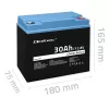 Wiederaufladbare LiFePO4-Batterie QOLTEC 12,8V 30Ah 384Wh mit BMS
