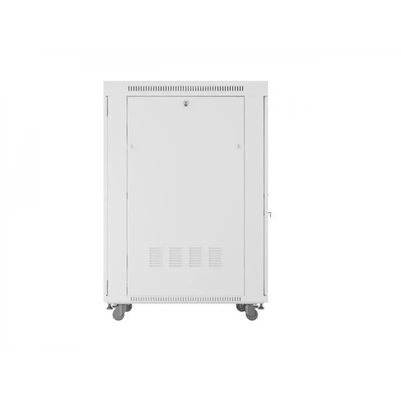 BODENSTEHENDER RACK-SCHRANK 19 27U 800X1000 GRAU PERFORIERTE LCD-TÜR LANBERG (flach PACK)