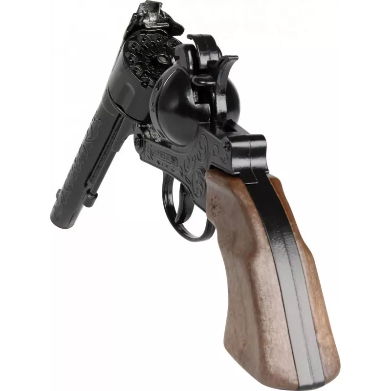 Pulio Metal Cowboy Revolver Gonher — Spielzeug-Zündplättchenrevolver aus Metall Modell 155122/6