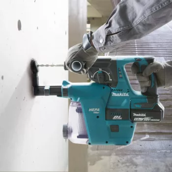 Makita DHR243RTJW - Kombihammer - Akku - 3 Funktionen - SDS-plus - 2 Joule - 2 Akkus, Ladegerät inklusive - 18 V (DHR243RTJW)