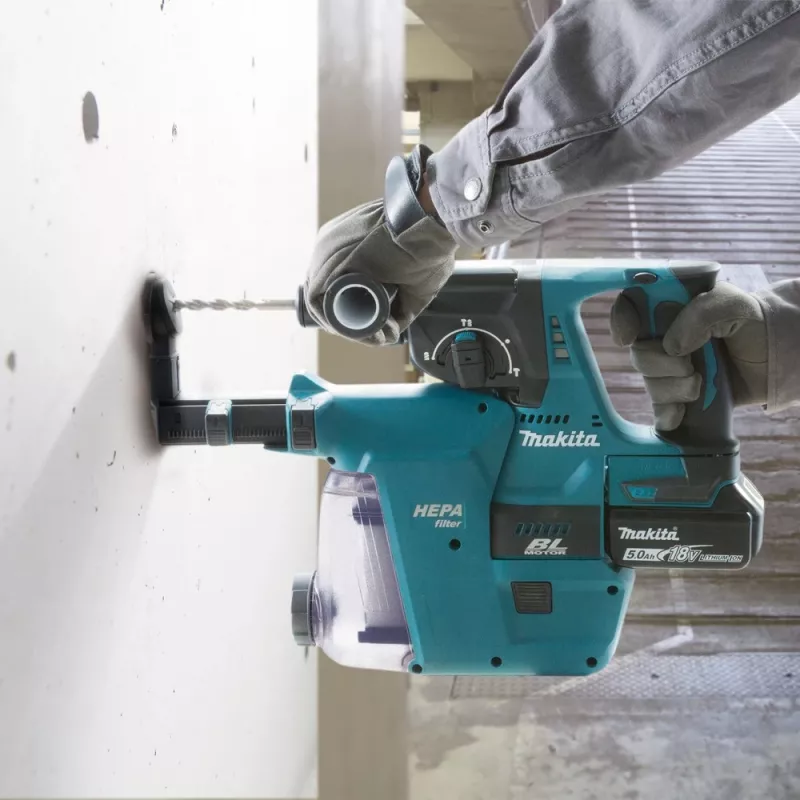 Makita DHR243RTJW - Kombihammer - Akku - 3 Funktionen - SDS-plus - 2 Joule - 2 Akkus, Ladegerät inklusive - 18 V (DHR243RTJW)