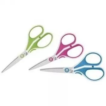 WEDO Büroschere 975 5010 — Universelle gerade Edelstahlklingen, 130 mm, blau/weiß