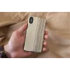 Smartphone-Hülle man and wood für iPhone X/XS – Vintage Olive Schwarz
