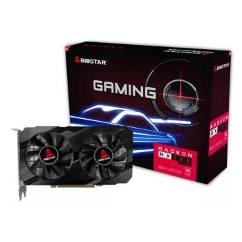 Grafikkarte BIOSTAR Radeon RX 580 8 GB GDDR5, 256-bit, 1150 MHz, PCIe x16, 2x Lüfter