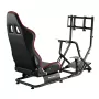 Racing-Cockpit huzaro Speed 6.0 mit verstellbarem Sitz, Stahlrahmen, 30°–90° Winkel, unterstützt bis zu 120 kg, rot, 1080×1360×560 mm