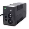 Qoltec Monolith USV (unterbrechungsfreie Stromversorgung) Doppelwandlung (Online) 1 kVA 600 W 2 Schuko-Steckdosen
