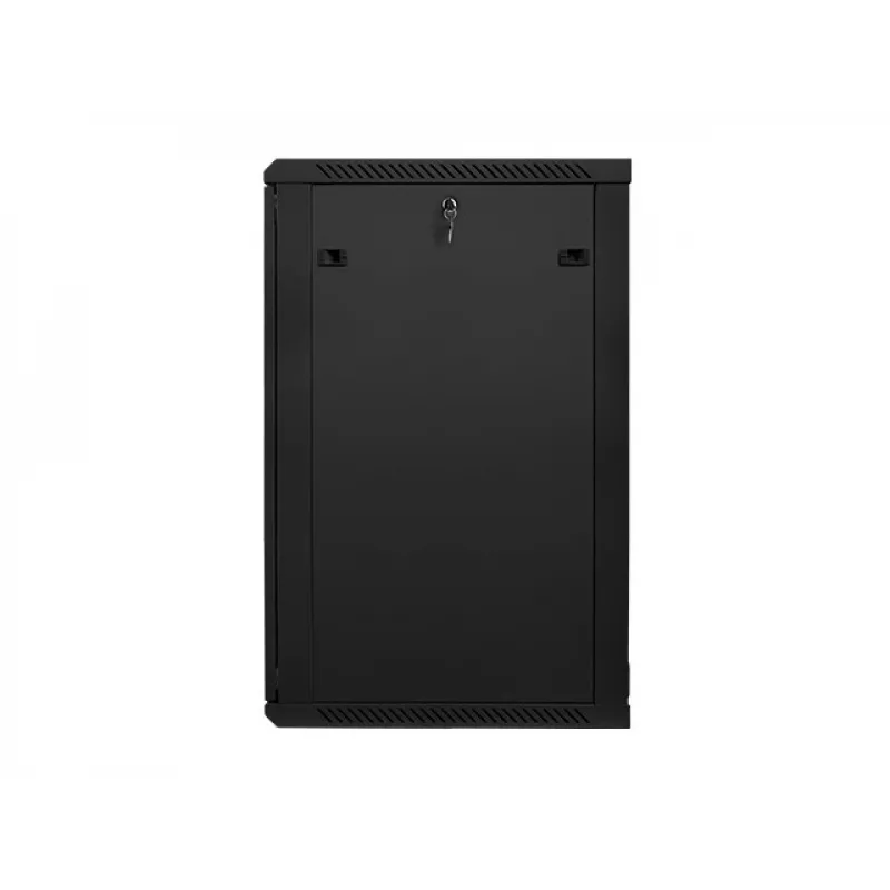 Lanberg wandmontierbarer Installationsschrank 19'' 22U 600x600mm schwarz (Glastür)
