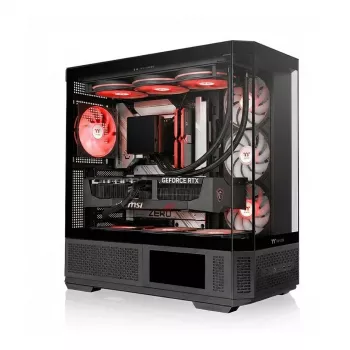 Mid-Tower PC-Gehäuse THERMALTAKE Midi View 370 TG ARGB Schwarz mit Temperglas
