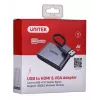 UNITEK V1304A Videokabel-Adapter 0,15 m USB Typ-A HDMI + VGA (D-Sub) Grau