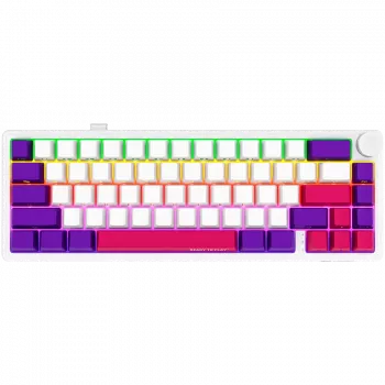 LORGAR KBP70MW, Kabellose 65% Mechanische Gaming-Tastatur Pro, Weiß, EN-Layout