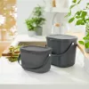 ROTHO Albula Anthracite - Abfalltrennbehälter - 3,2 l